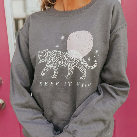 Roolee Tops - NWT Keep it Wild Pullover!